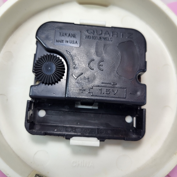 Sterling & Noble Daisy Wall CLOCK Pink Flower Butterfly Second Hand 8" Battery - Picture 5 of 9